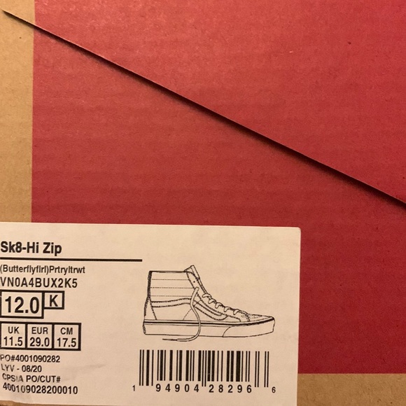 Little girls, Zip up sneakers. Size 12 - Picture 4 of 4